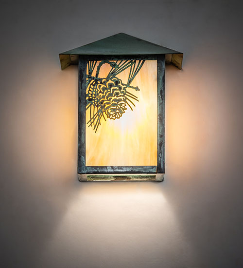 Seneca Winter Pine craftsman wall sconce