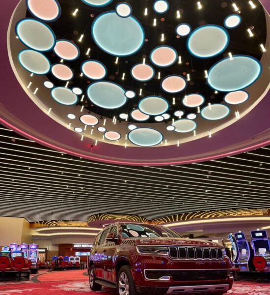 Custom grand casino lighting at Southland Casino