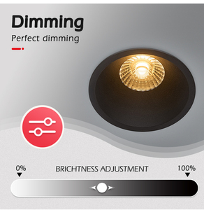 Adjustable Aluminum Recessed Led Spotlights Trimless Deep Cup Down Light