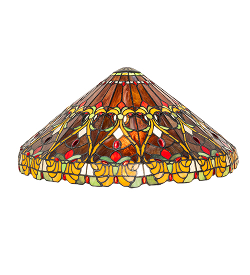 20 Inch Wide Middleberry Stained Glass Shade