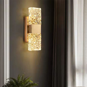 Nodric Indoor Decoration Glass Golden Design Led Sconces Wall Light