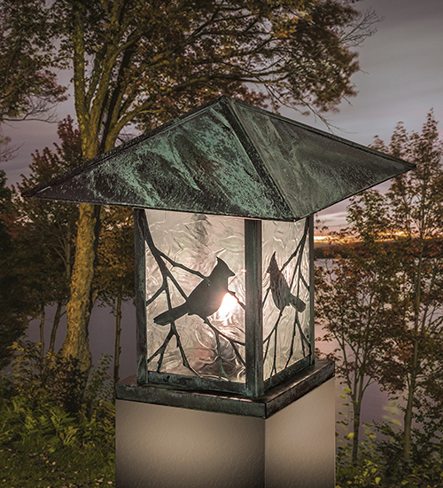 Seneca Song Bird craftsman pier mount lantern