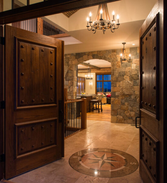 Custom handcrafted pendant in private luxury estate