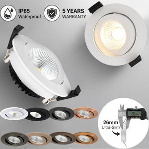 Dimmable Slim LED Downlight 6W COB CE RoHS Recessed Ceiling Spotlight