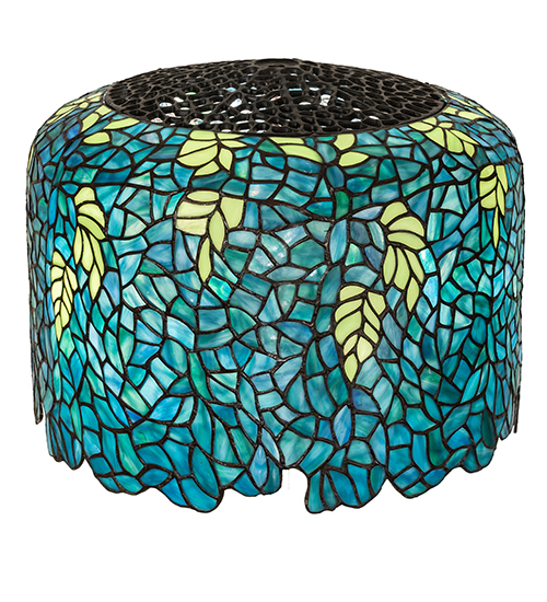 18 Inch Wide Tiffany Wisteria Stained Glass Shade